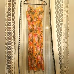 Yellow Gold Floral Beachy Maxi